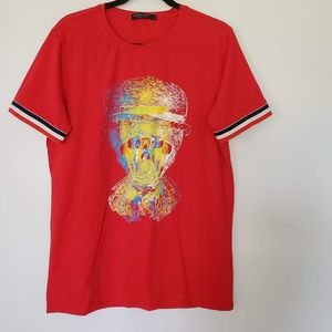 3for$25 skeleton sketch design striped top